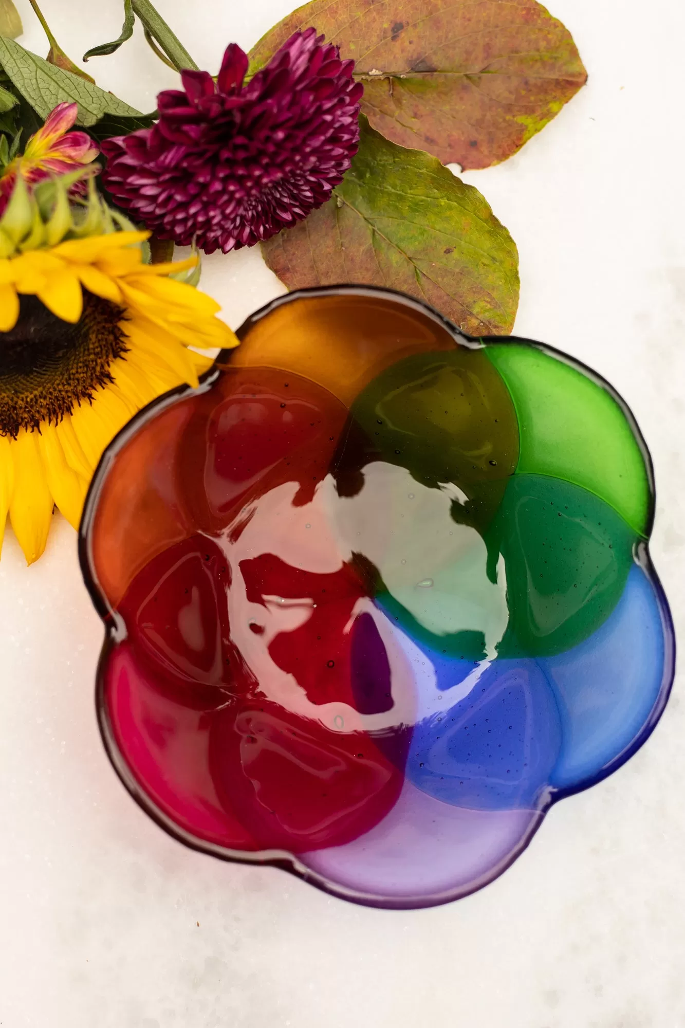 Rainbow Petal Bowl