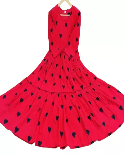 Red Valentine Special Cotton Middi Dress