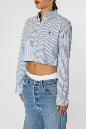 Rework Oxford Crop Shirt - S