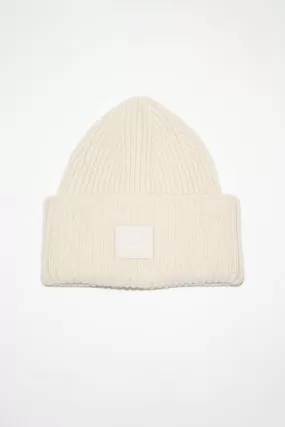 Ribbed Knit Beanie Oatmeal Melange