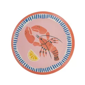 Riviera Bamboo Fibre Plate (Pink / Lobster)