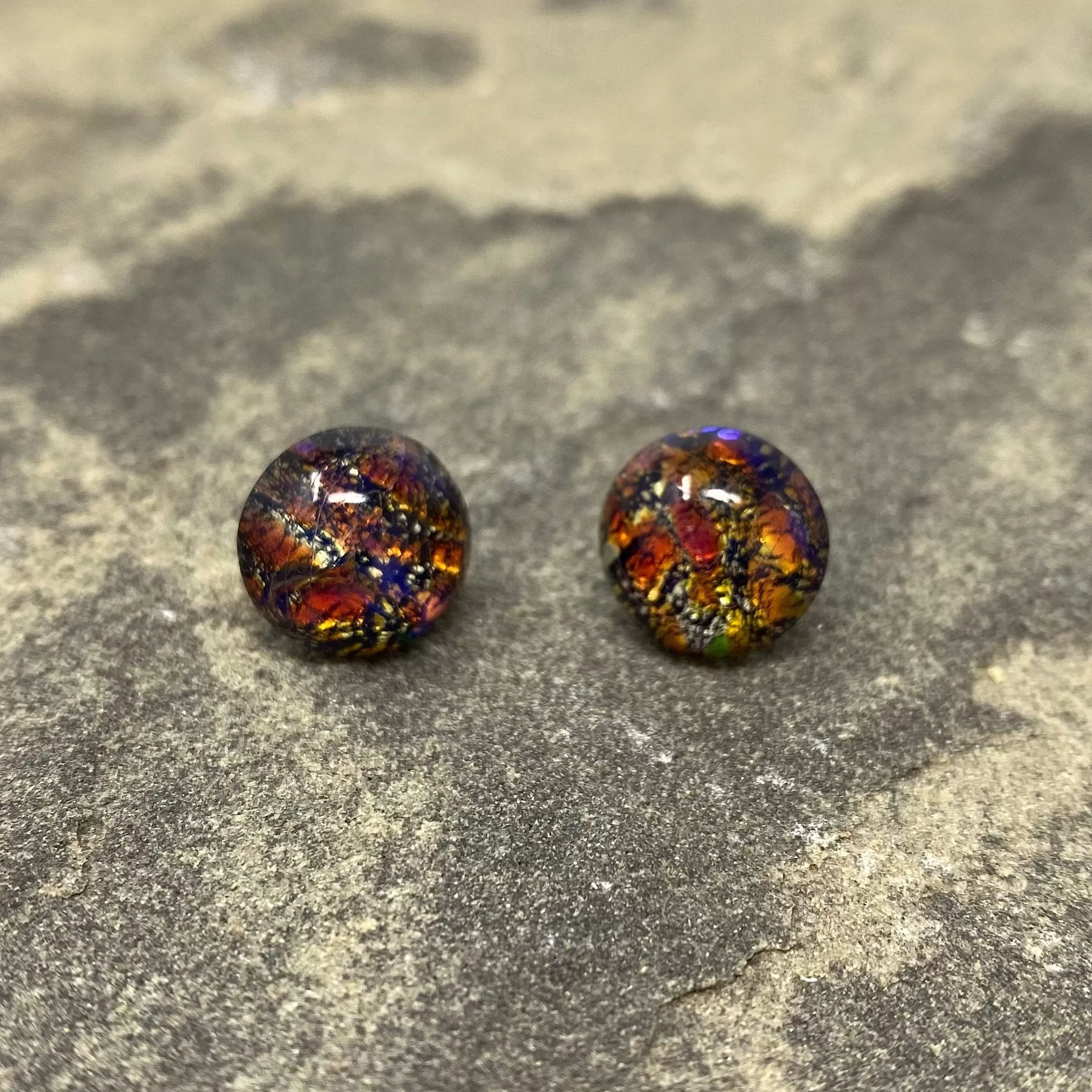 RONA fire opal studs