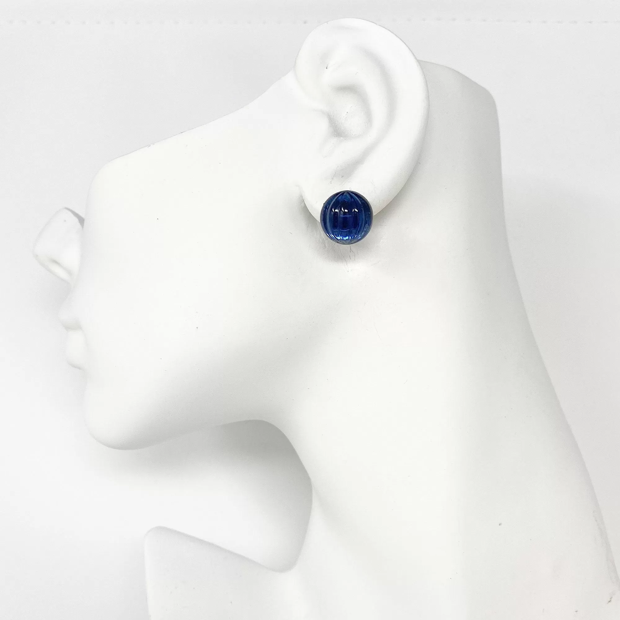 RONA ridged sapphire studs