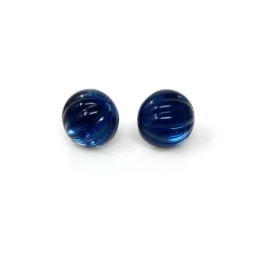 RONA ridged sapphire studs