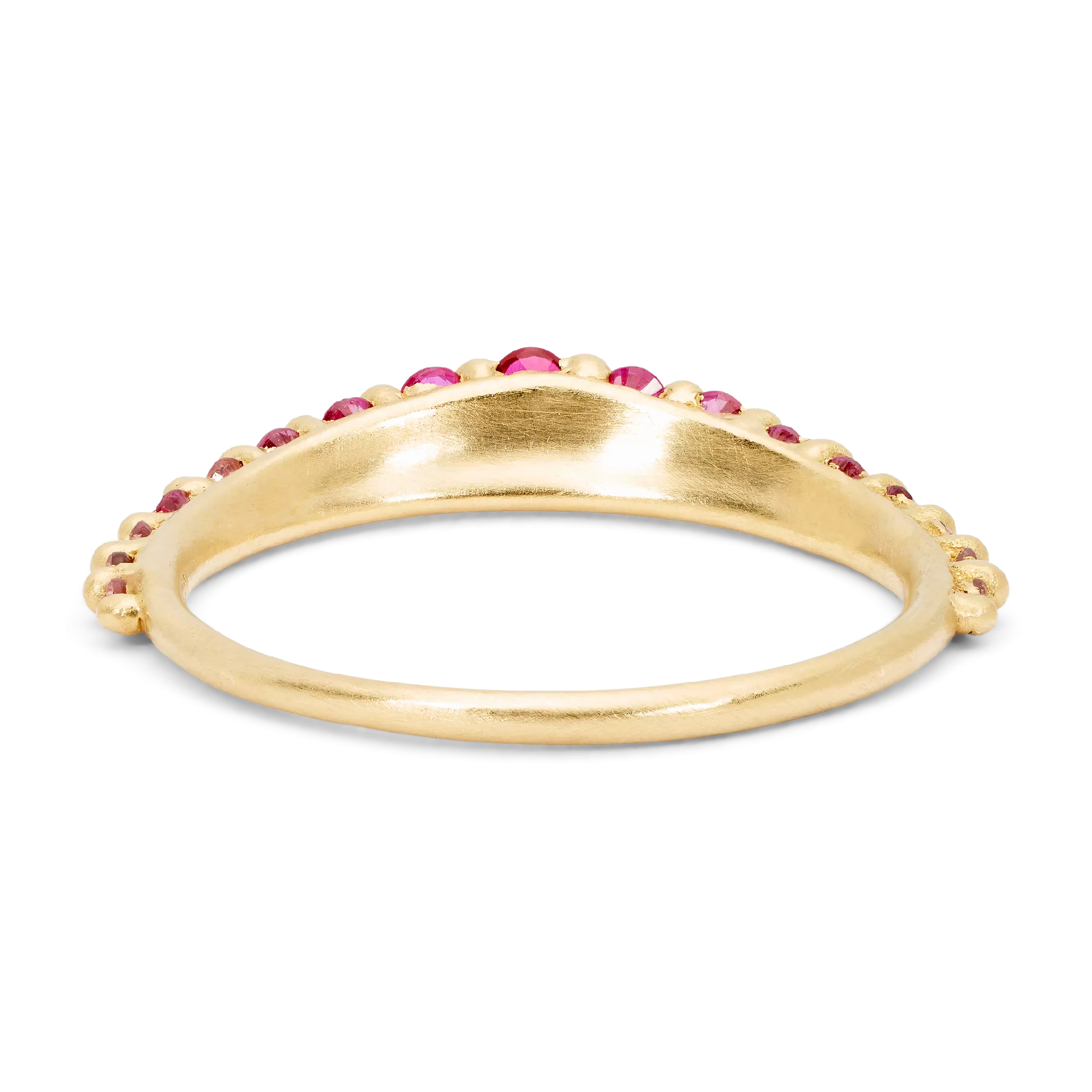 Ruby Pink Fade Beatrix Petal Ring - Made to Order