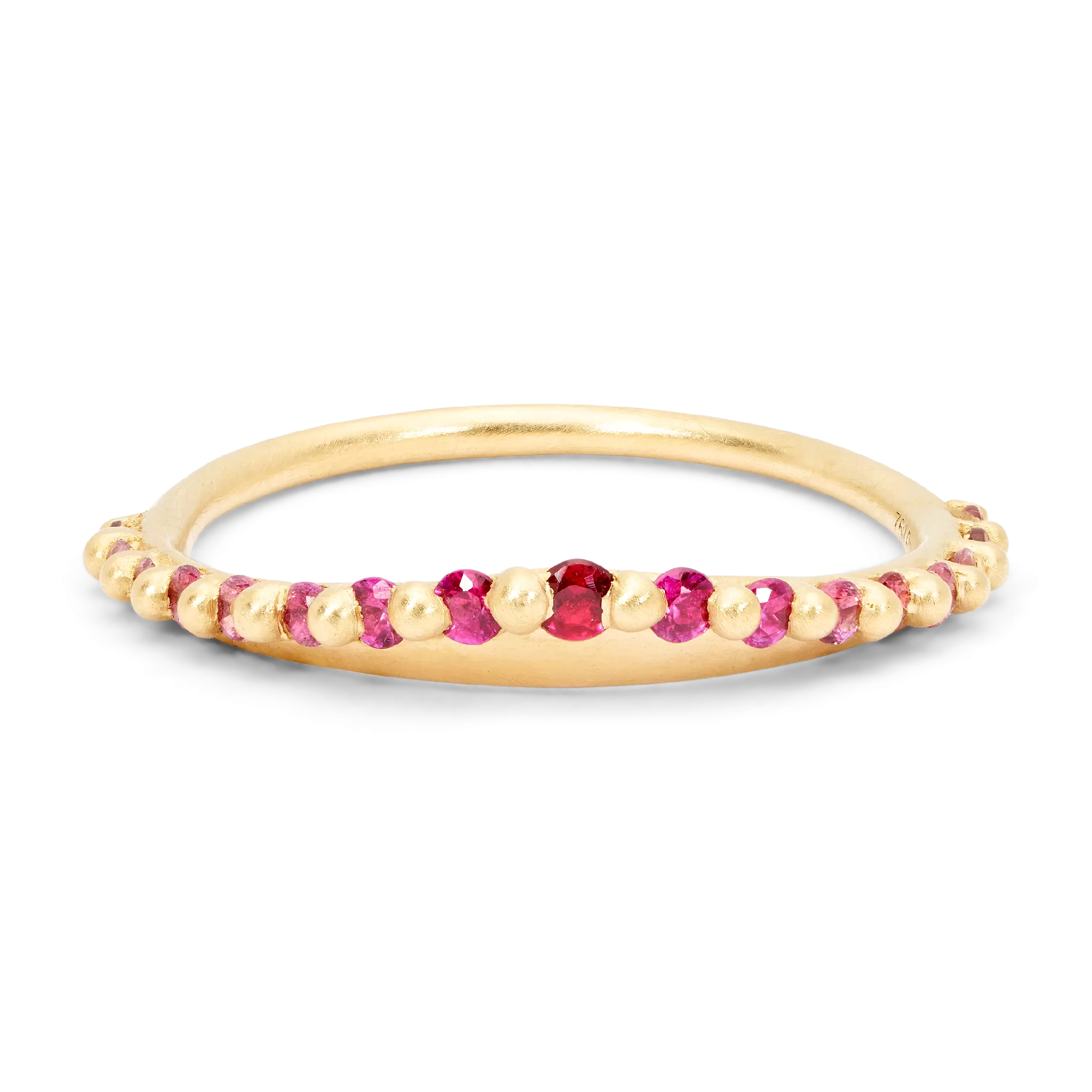 Ruby Pink Fade Beatrix Petal Ring - Made to Order