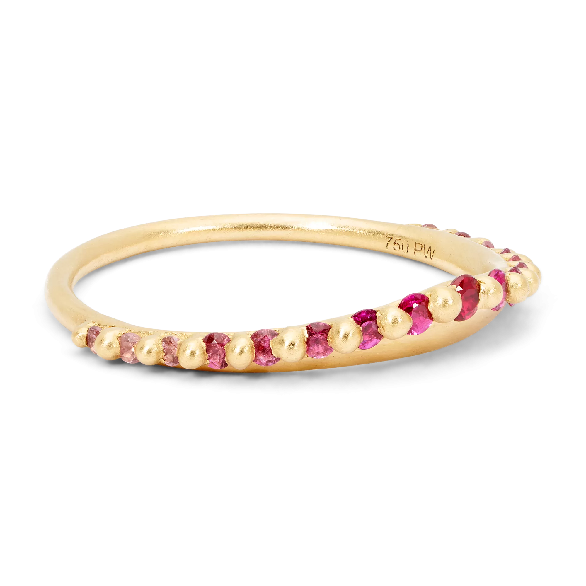 Ruby Pink Fade Beatrix Petal Ring - Made to Order