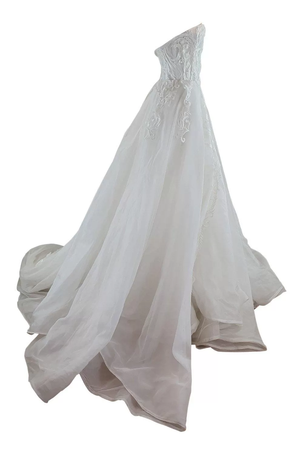 RUTH MILLIAM Bridal Couture White Corset Bodice Wedding Dress (6-8)