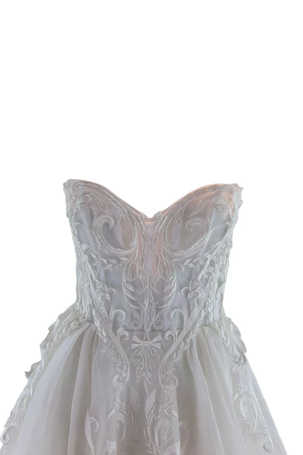 RUTH MILLIAM Bridal Couture White Corset Bodice Wedding Dress (6-8)