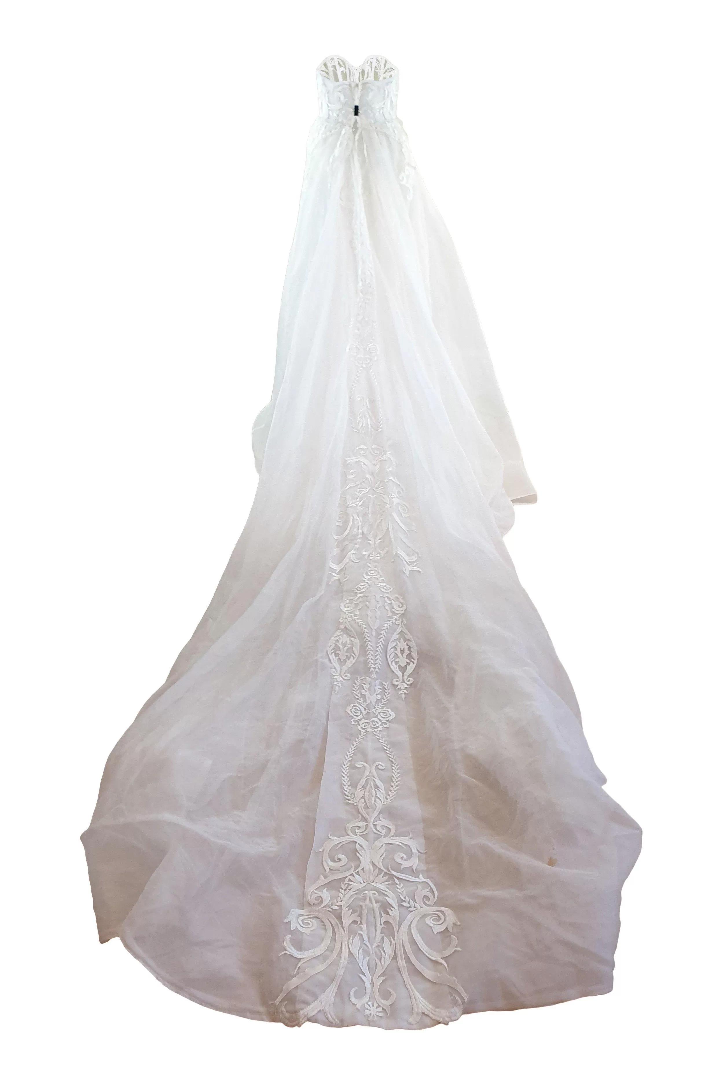 RUTH MILLIAM Bridal Couture White Corset Bodice Wedding Dress (6-8)