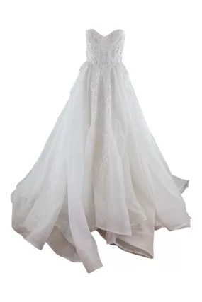 RUTH MILLIAM Bridal Couture White Corset Bodice Wedding Dress (6-8)