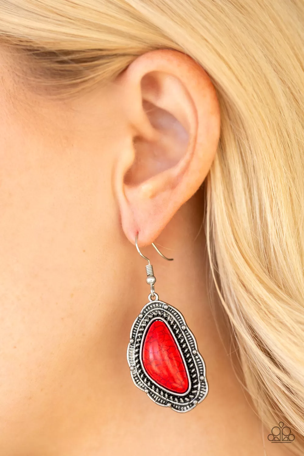 Santa Fe Soul - Red Paparazzi Earrings