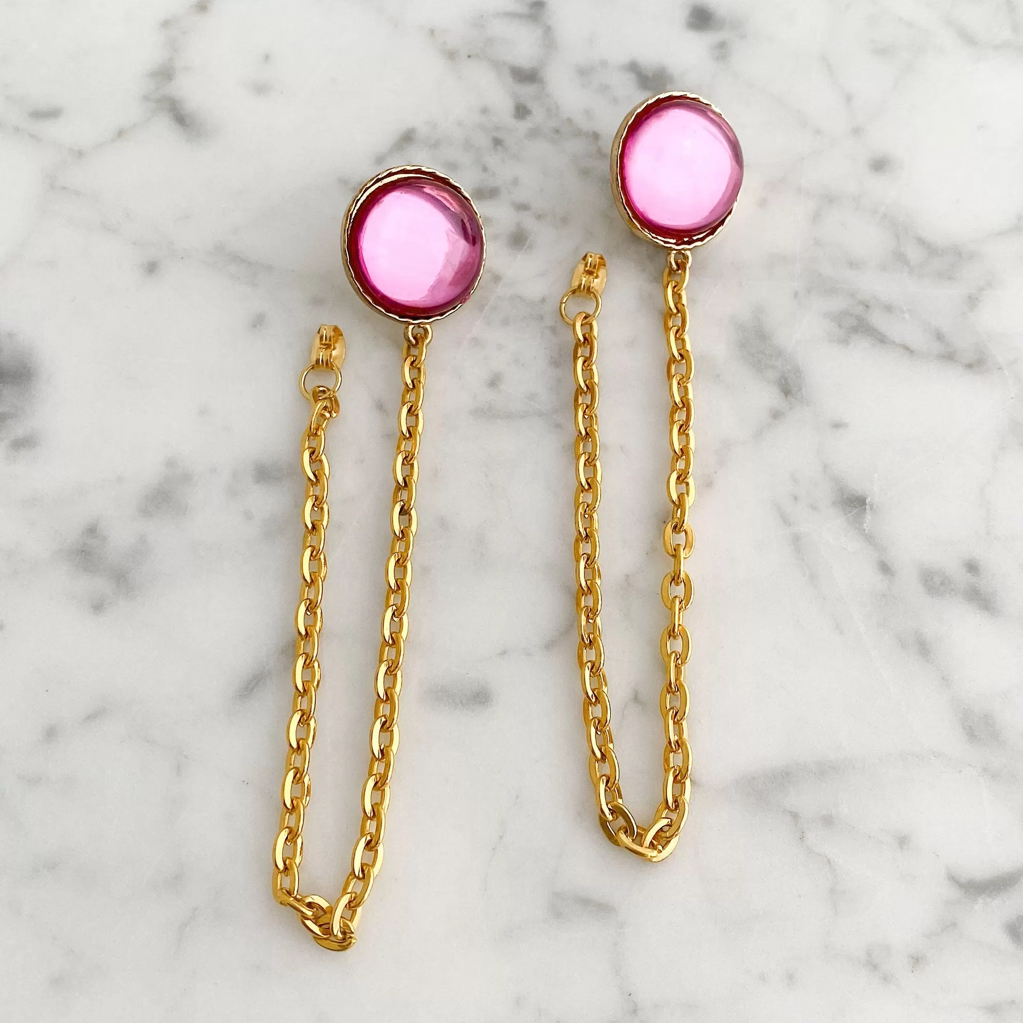 SHEA Gold Chain Jacket Earrings