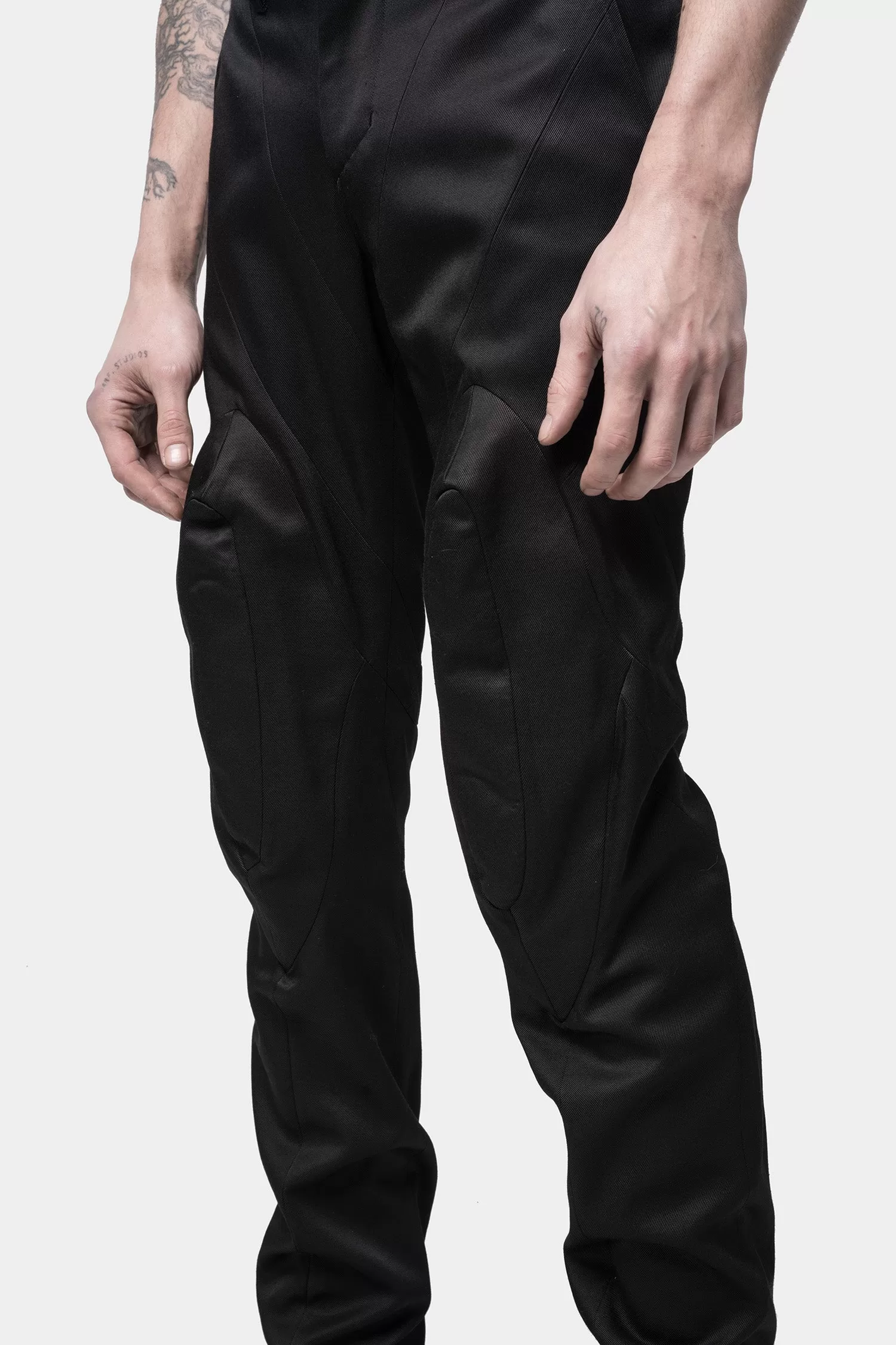 Shell Knee Skinny Wool Pants