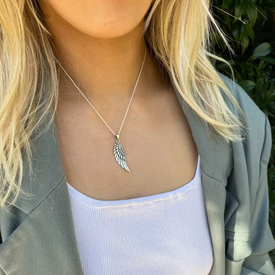 Silver Angel Wing Pendant