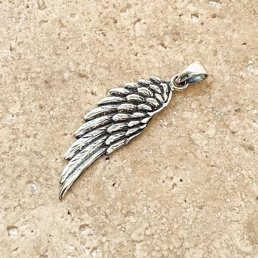 Silver Angel Wing Pendant