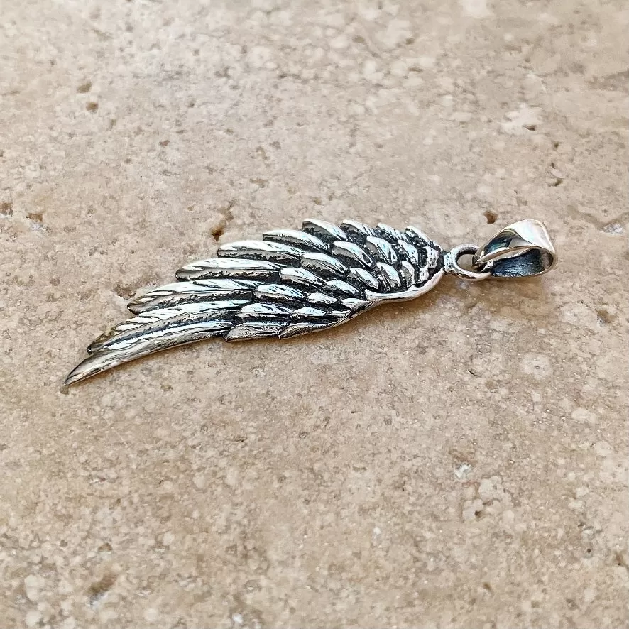 Silver Angel Wing Pendant