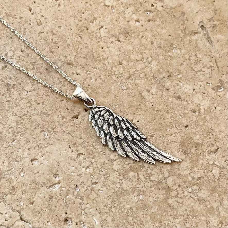 Silver Angel Wing Pendant