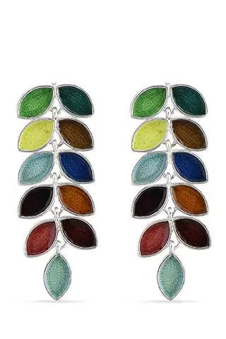 Silver - Leaf Drop Earring