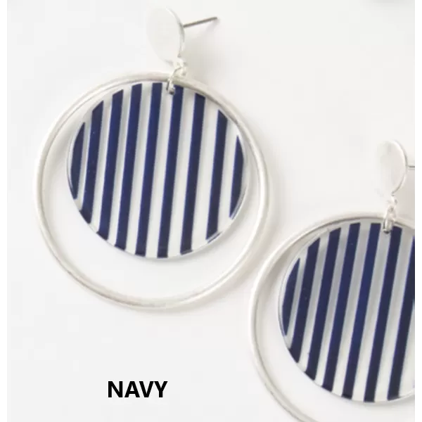 Simply Noelle Nautical Striped Earring