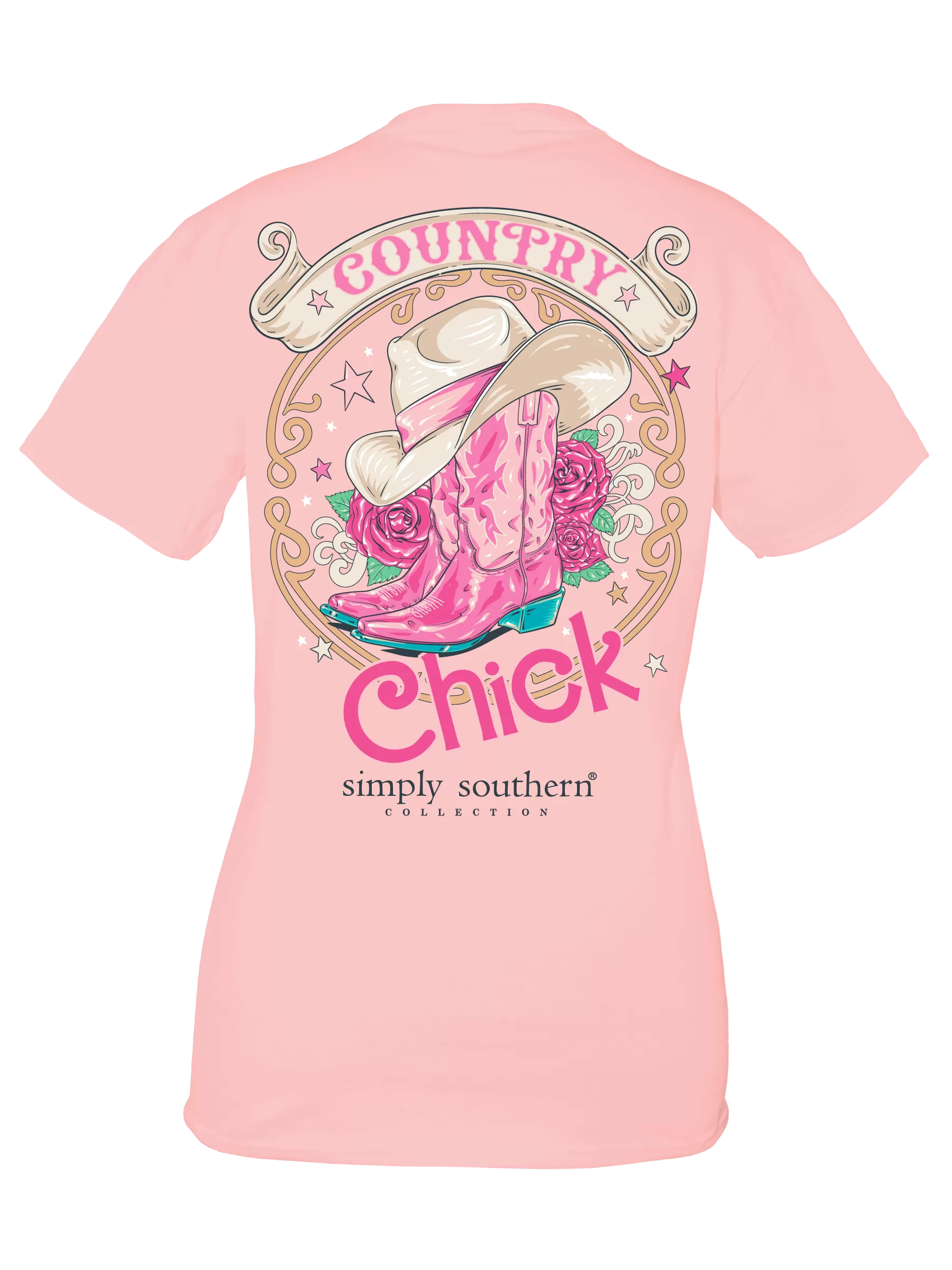 Simply Southern 'Country Chick' Cowboy Hat & Boots Tee