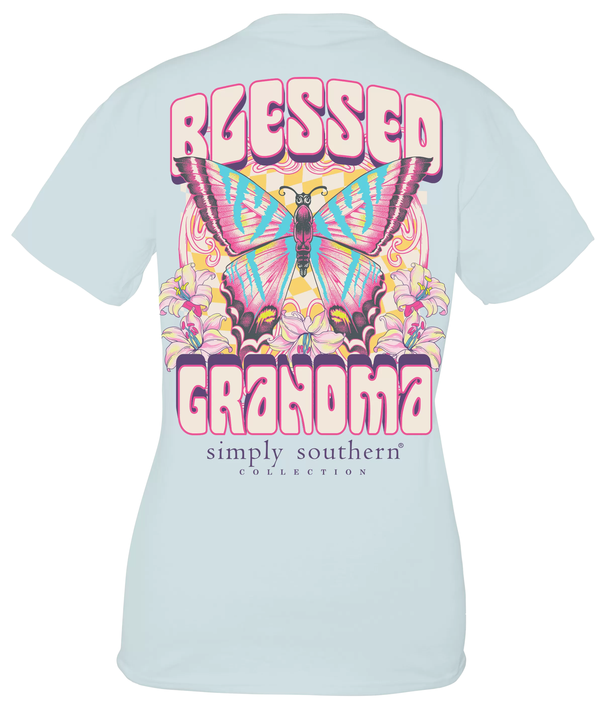 Simply Southern Retro Rock Blessed Grandma Tee with Butterfly