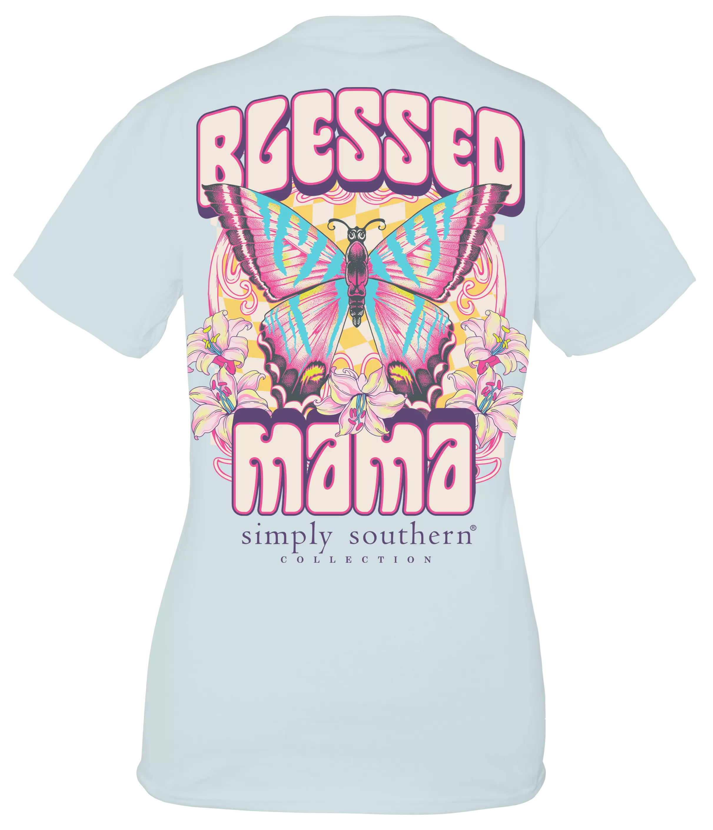 Simply Southern Retro Rock 'Blessed Mama' Butterfly Tee