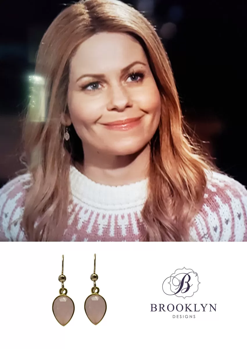 Soho Rose Chalcedony Gold Earrings *As Seen On Candace Cameron Bure*