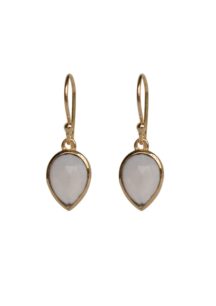 Soho Rose Chalcedony Gold Earrings *As Seen On Candace Cameron Bure*