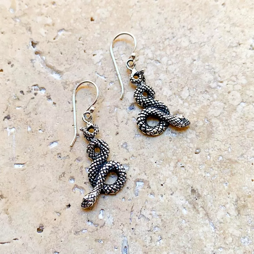 Sterling Silver Earrings - Baby Naga