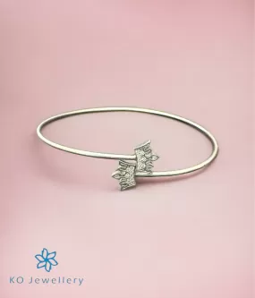 The Crown Silver Flexible Open Bracelet