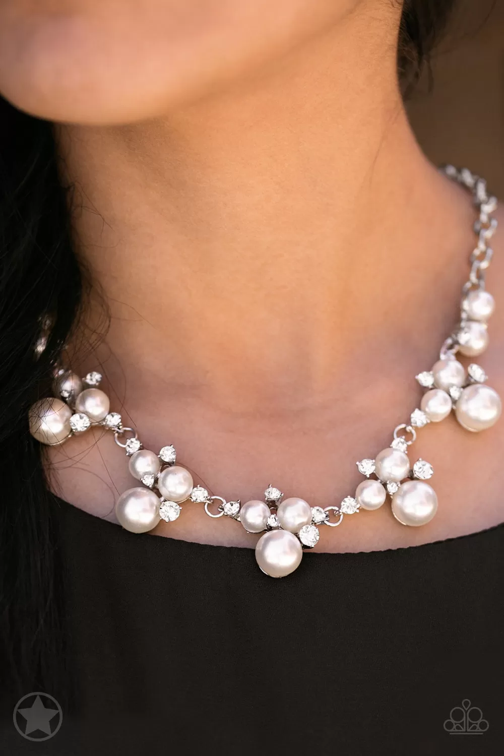 Toast To Perfection - White Paparazzi Necklace Blockbuster