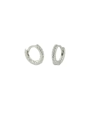 Twisted Huggie Hoops