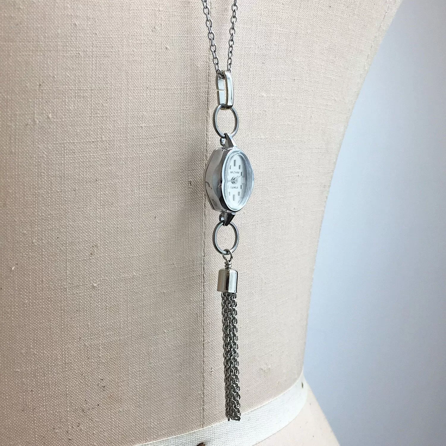 VALERIE silver watch necklace