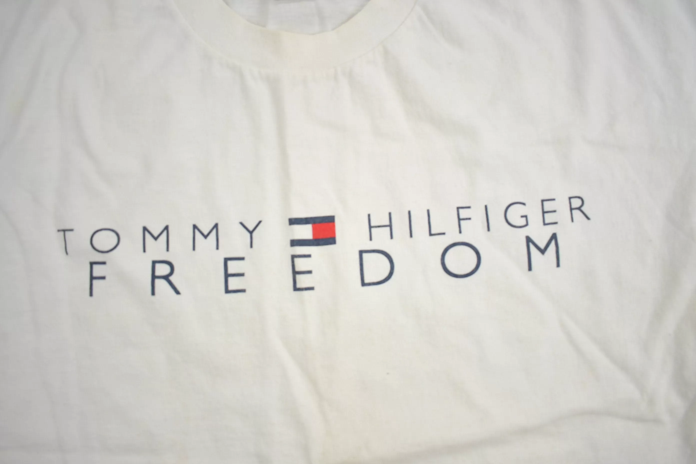 Vintage 1990s Tommy Hilfiger Freedom Graphic T Shirt / Made In USA / Streetwear / Graphic Tee / Vintage Tommy