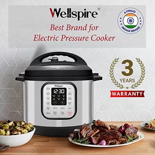 Wellspire 6 Litres Instant Pot Electric Pressure Cooker- #304 Stainless Steel Container