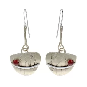 Whitney Designs Reflections In Silver And Gold Carnelian Earrings