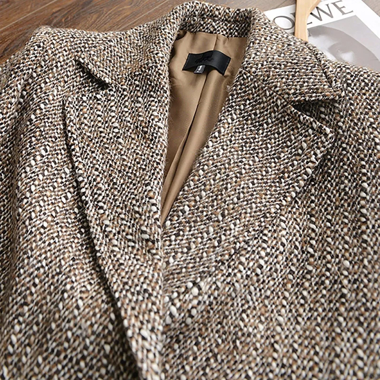 Women Wool Tweed Long Coat,Long Wool Coat,Oversize Wool Coat,Wool Trench Coat,Loose Wool Overcoat,Winter wool Coat,Tweed Overcoat,Wool Coat