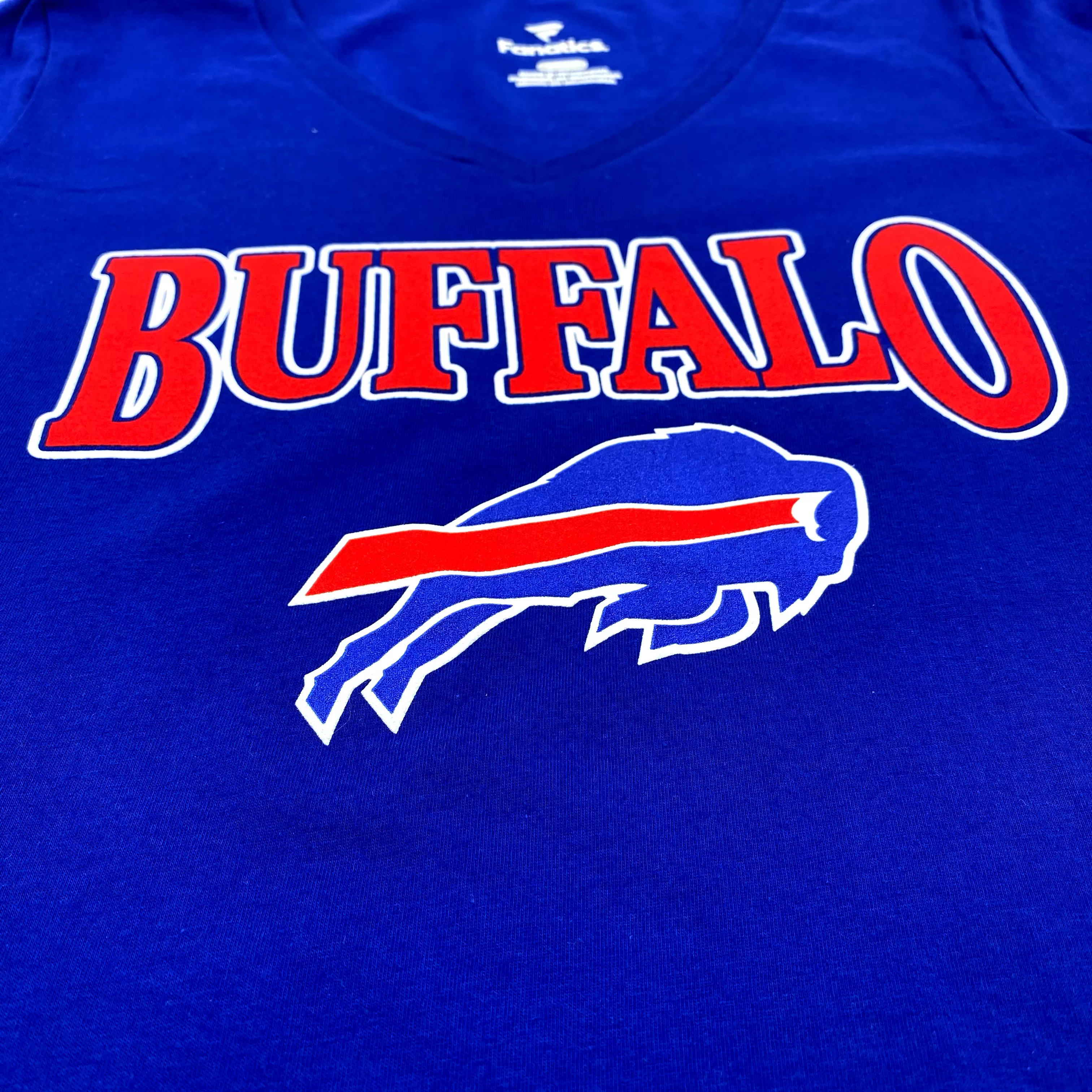 Women's Buffalo Bills Royal Blue V-Neck Long Sleeve