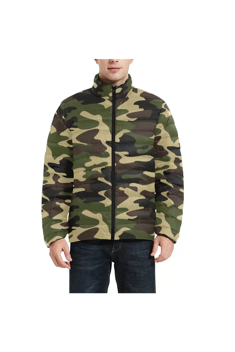 Woodland Camouflage Men's Stand Collar Padded Jacket