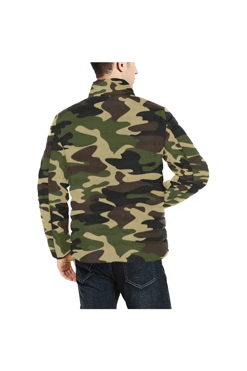 Woodland Camouflage Men's Stand Collar Padded Jacket