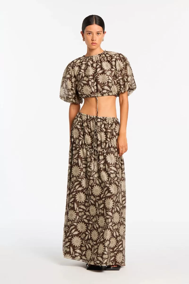 XANITA PUFF SLEEVE CROP-XANITA PRINT