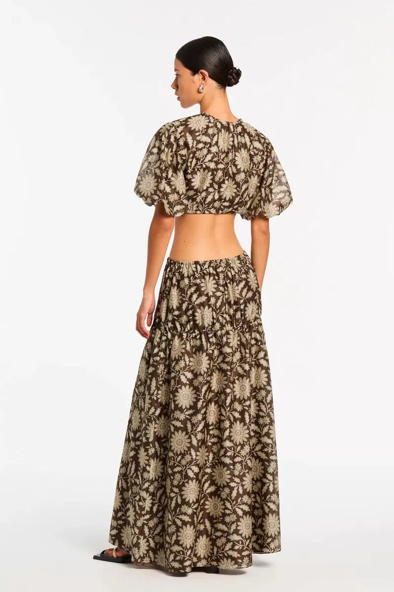 XANITA PUFF SLEEVE CROP-XANITA PRINT