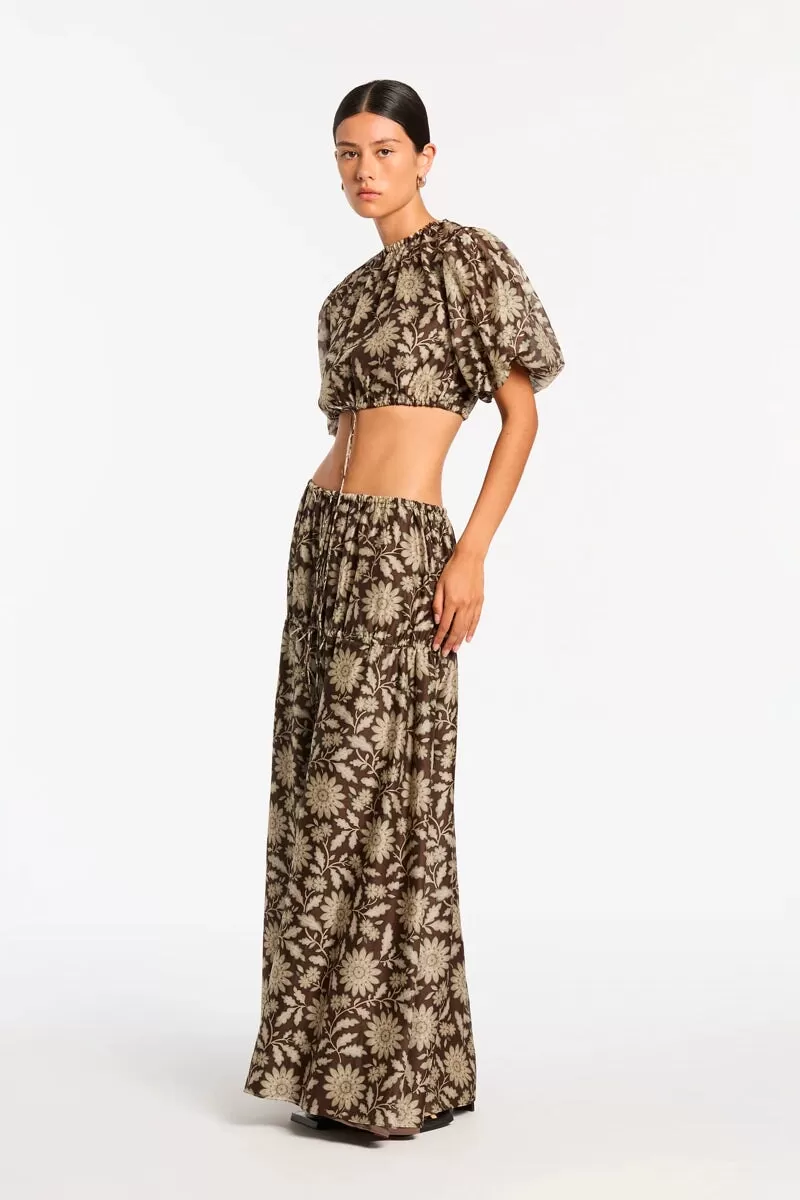 XANITA PUFF SLEEVE CROP-XANITA PRINT