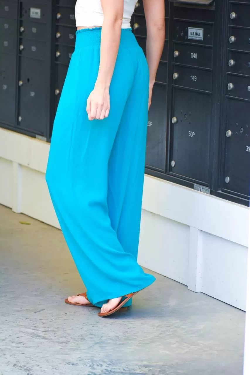 Your Name Is Power Teal Palazzo Pant