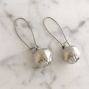 ZAPATA frosted silver earrings